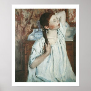 Mary Cassatt - menina que arranja seu poster do