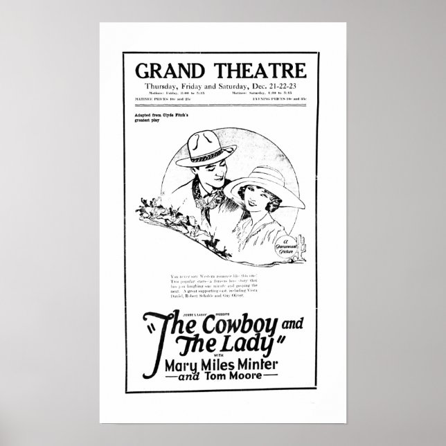 Mary Miles Minter 1922 filme e poster (Frente)