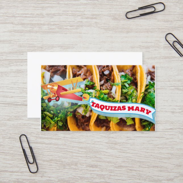 Mary taquizas cartão de visita (Frente/Verso In Situ)
