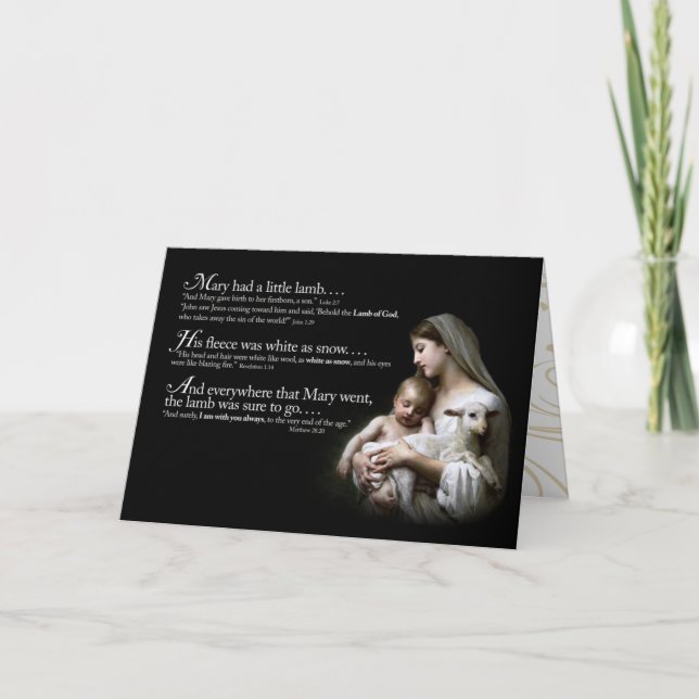 Mary tinha um Cartão de Natal de Lâmpada (Frente)