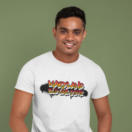 MARYLAND OLD LINE STATE Camiseta Grafite Ousada