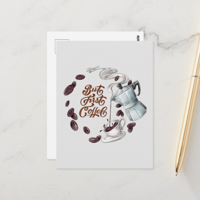 Mas o primeiro cartão postal do café (Frente/Verso In Situ)