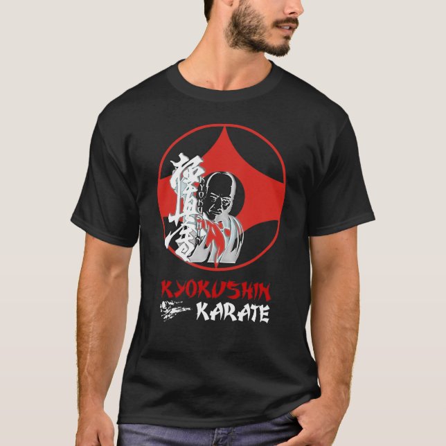 Mas Oyama Kyokushin Karate emblem design T-Shirt (Frente)