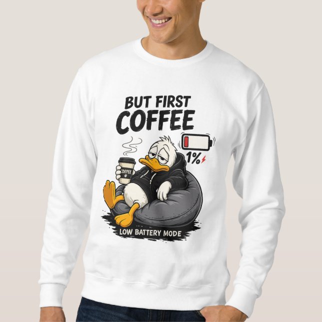 Mas Primeiro Café Camiseta Divertida de Café Prese (Frente)