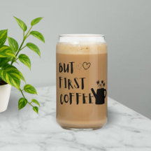 Mas Primeiro Café | Copo de Vidro para Café Gelado