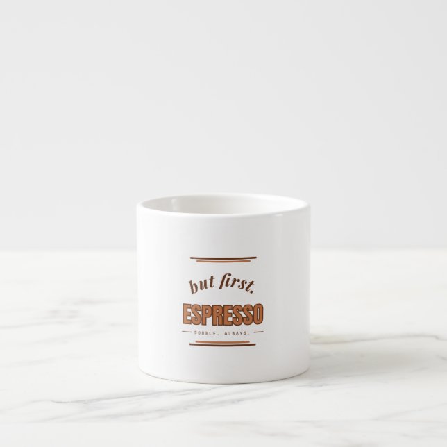 Mas Primeiro Espresso Caneca Retro de Café de 180  (Frente)