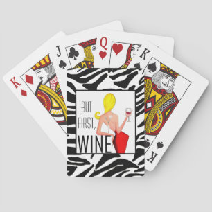 "Mas Primeiro, Vinho!" Cartas de Baralho DIVA