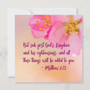 Mas procure o Reino dos Deuses Cristão Floral