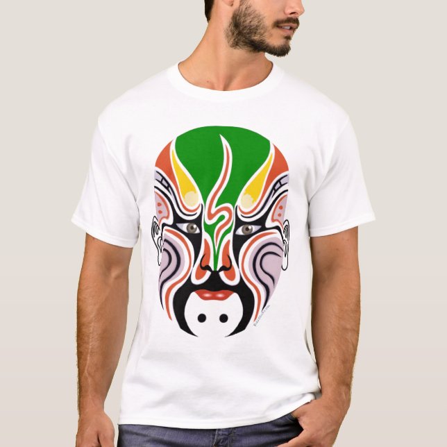 Máscara da ópera de Peking do chinês - t-shirt do (Frente)