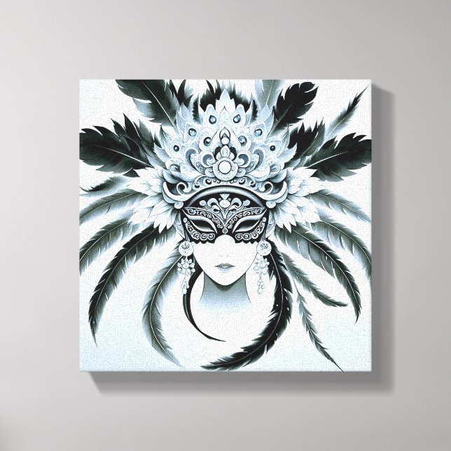 Máscara de carnaval para decoração  (Frente)