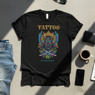 Máscara de Demônio Tatuador Profissional Camisa de