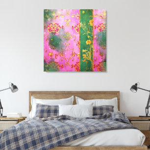 Máscara de Grunge Rosa Selvagem - Canvas