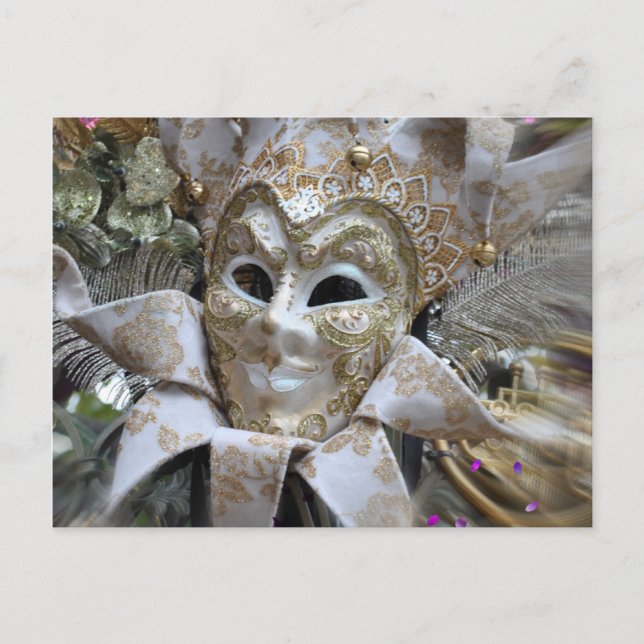 Máscara de Mascarada Elegante Cartão Postal (Frente)