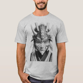 Máscara de Samurai Camiseta Cinza