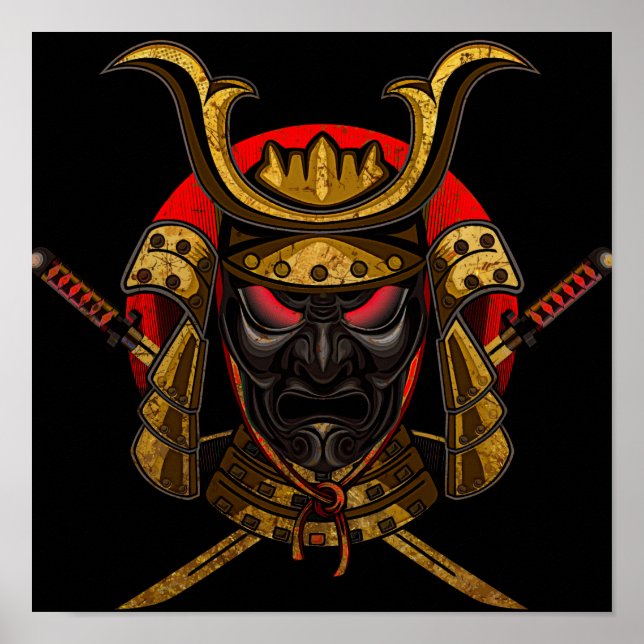 Máscara de samurai Poster (Frente)