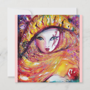 MÁSCARA EM AMARELO, FESTA DE MARDI GRAS roxa rosa 