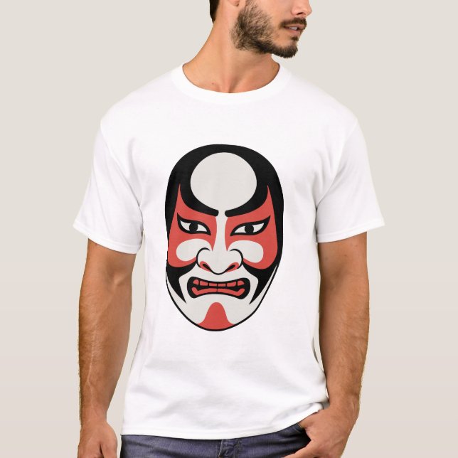 Máscara Kabuki - Design de Camiseta (Frente)