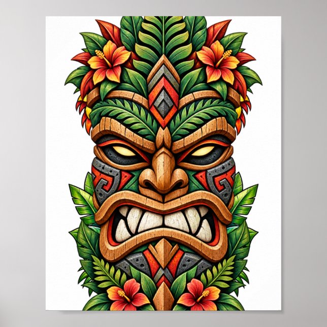 Máscara Poster Chama Tropical (Frente)