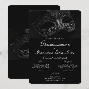 Mascarada Ball Quinceanera Convite de festas
