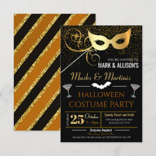 Mascarada de de Halloween Convite de festas