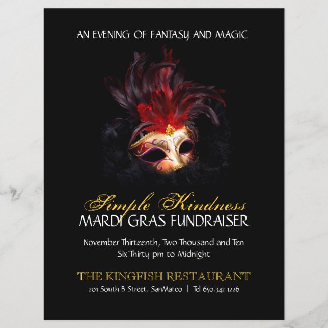 Mascarada | Mardi Gras Flyer (Frente)