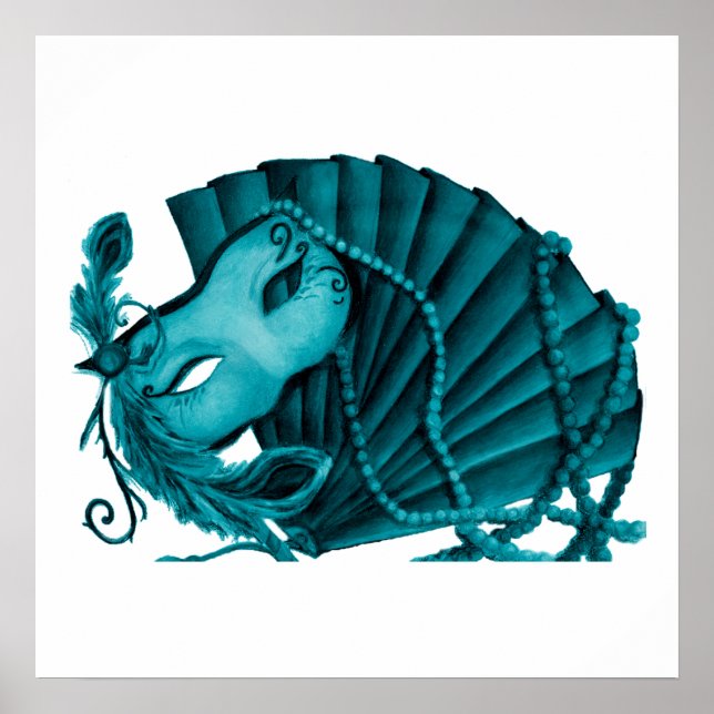 Mascarada no Teal Poster (Frente)