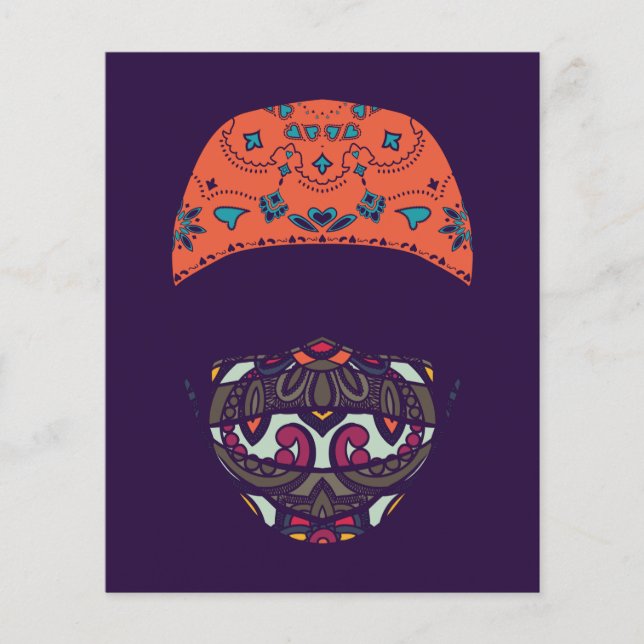 mascarado em paisley (Frente)