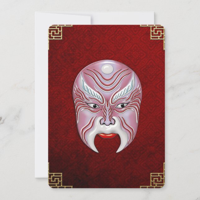 Máscaras de Pintura de Rosto da Ópera de Pequim -  (Frente)