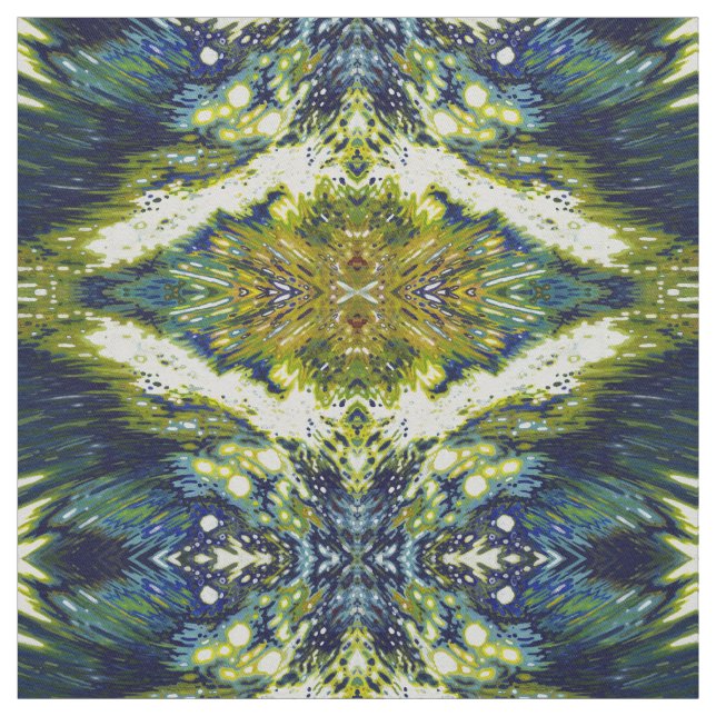 Máscaras do tecido azul & verde de Boho pela jarda (Modelo)