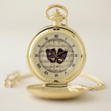 Máscaras Douradas Antigas de Música e Teatro