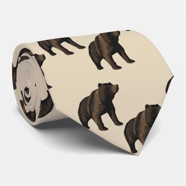 Mascote da equipe dos ursos em alguma gravata da (Rolled)