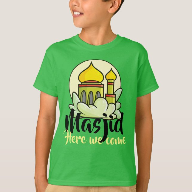 Masjid Personalizável Aqui Vemos T-Shirt (Frente)