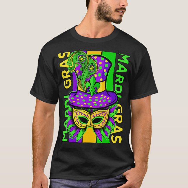 Mask Top Hat Fluer De Lis, Mardi Gras 2023 Celebra (Frente)