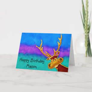 Mason, feliz cartão de bobo de aniversário