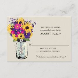Mason Jar Daisies e Sunflower | RSVP