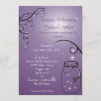 Mason Jar Firefly Convite Para Uva Roxa