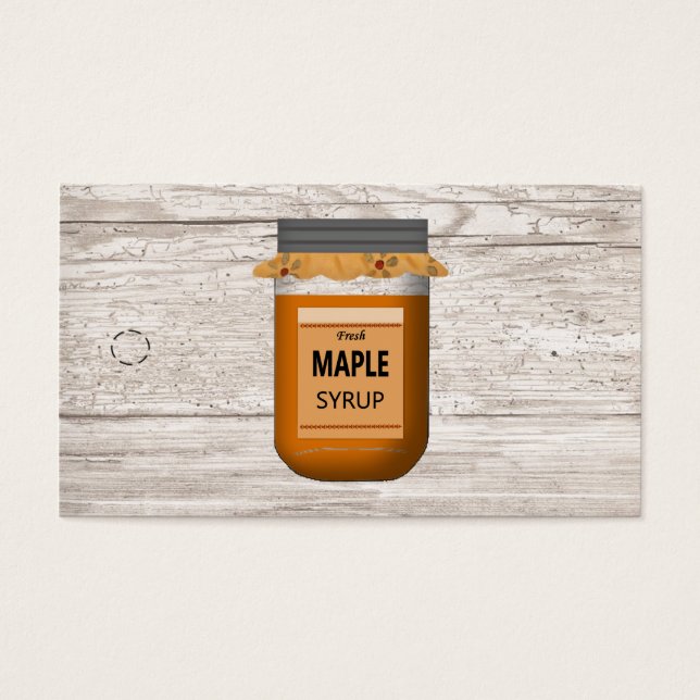 Mason Jar Maple Syrup Hang Tag (Frente)