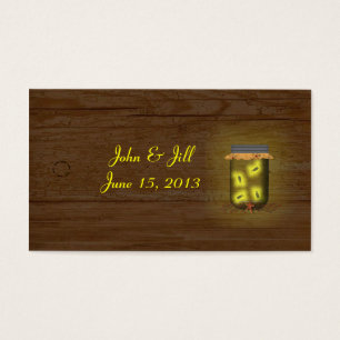 Mason Jar Of Fireflies Weding Hang Tag