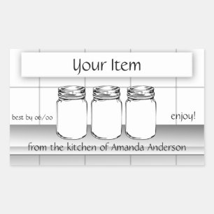 Mason Jar Personaliza as etiquetas do produto do m