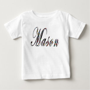 Mason, Name, Logo, Baby Boys T-shirt branca
