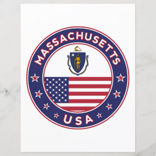 Massachusetts, adesivo de Massachusetts, capa de t