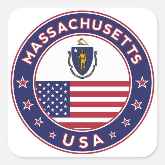 Massachusetts, adesivo de Massachusetts, capa de t (Frente)