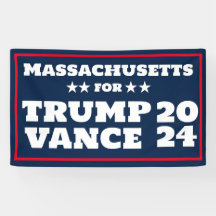 Massachusetts for Trump Vance 2024 Banner