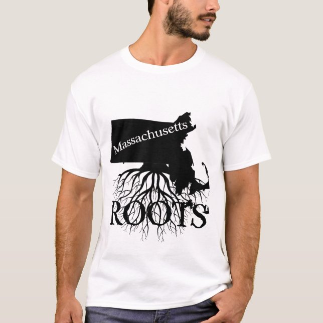 Massachusetts State Roots Camisa de Mulheres ou Ho (Frente)