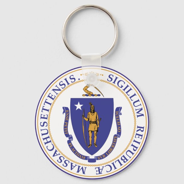 Massachusetts State Seal Chaveiro (Frente)
