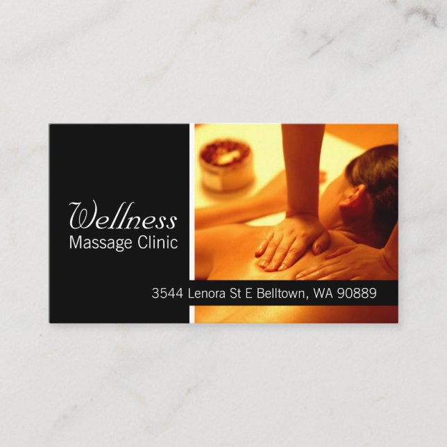 Massage Therapist, Cliny, Wellness Cartão de visit (Frente)