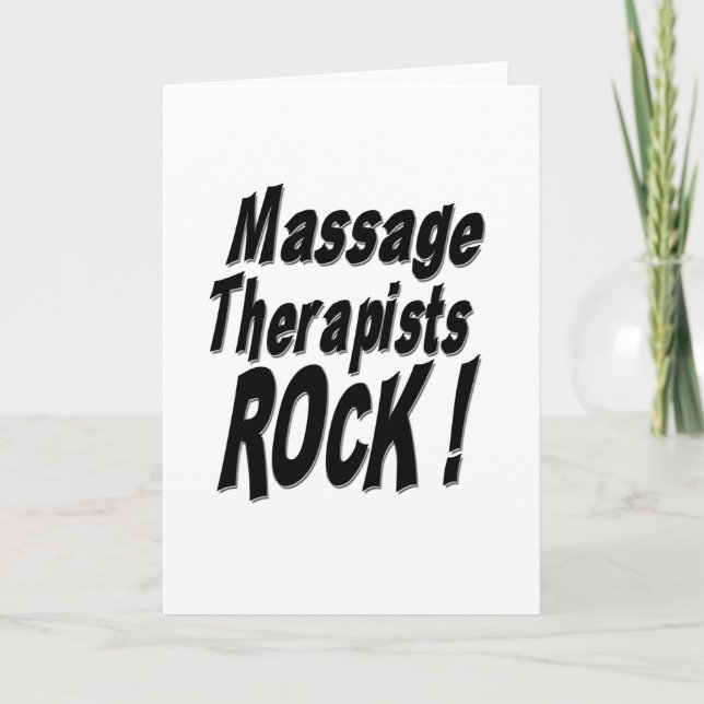 Massage Therapists Rock! Cartão (Frente)