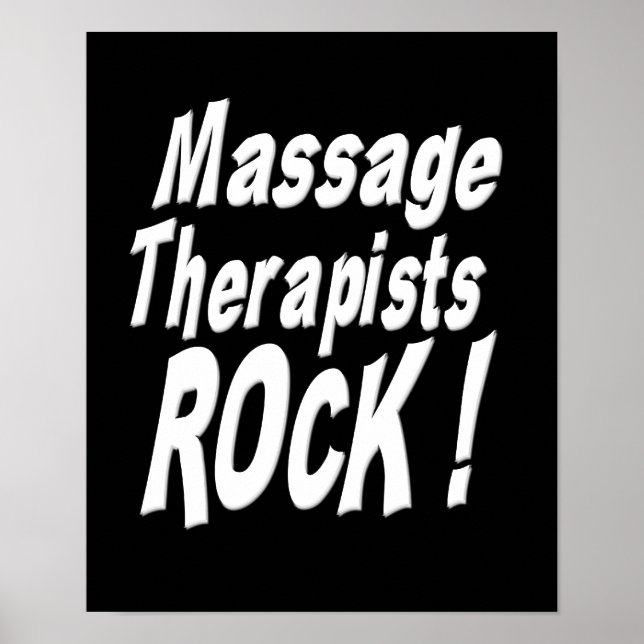 Massage Therapists Rock! Impressão poster (Frente)