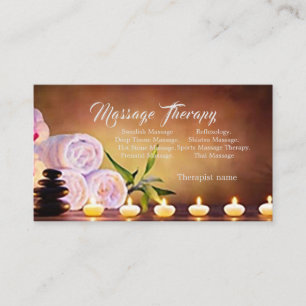 Massage Therapy/Candles Cartão de visita