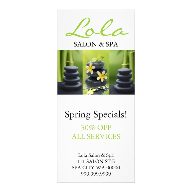 Massage Therapy Makeup Salon Spa Artist Menu Flyer (Frente)